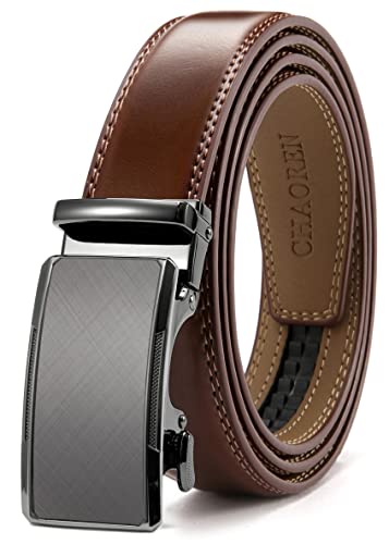BS304 Full Grain Buffalo Leather Belt - 1.5" Wide Vintage Strap With Snap Buckle System (Black, Size 46)