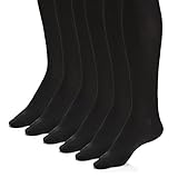 The Right Fit Mens Colonial Ribbed Casual Comfort Work Knee High Dress Socks, Black, 9-11, 6 Pk