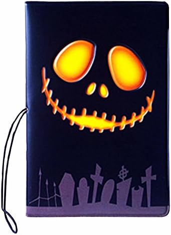 Cat Lovers Travel Essential Passport Cover Case Card &amp; ID Holders (Pumpkin Skull)