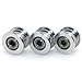 BIQU GT2 3mm Bore Aluminum Toothless Timing Belt Idler Pulley/Double Head for 3D Printer 6mm Width Timing Belt (Pack of 5pcs)