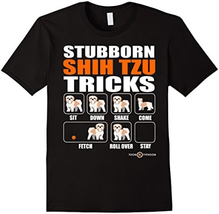 Mens Shih Tzu Apparel | Stubborn Shih Tzu Shirt XL Black