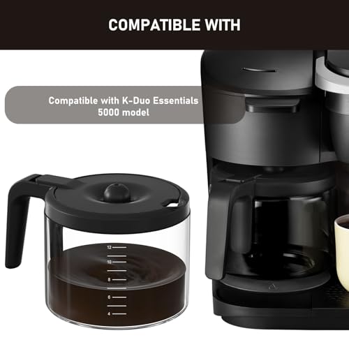 12-Cup Coffee Pot Replacement Compatible with Keurig 5000 & K-Duo Essentials Hot & Cold Brewer Models (NOT Fit K-Duo 5100 Single Server Model)