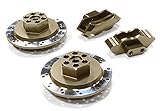 Integy RC Model Hop-ups C26453GREY Realistic Alloy Machined Rear Brake Hex Hub Set for HPI 1/10 Scale E10 On-Road