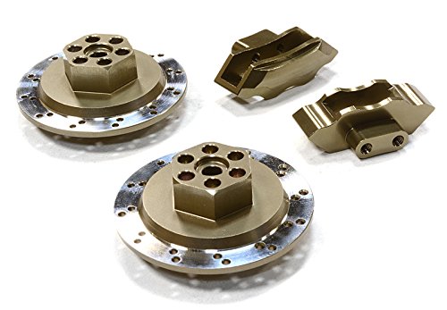 Integy RC Model Hop-ups C26453GREY Realistic Alloy Machined Rear Brake Hex Hub Set for HPI 1/10 Scale E10 On-Road