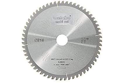 Metabo 628083000 Kreissägeblatt HW/CT 216x30,60FZ/TZ5°neg