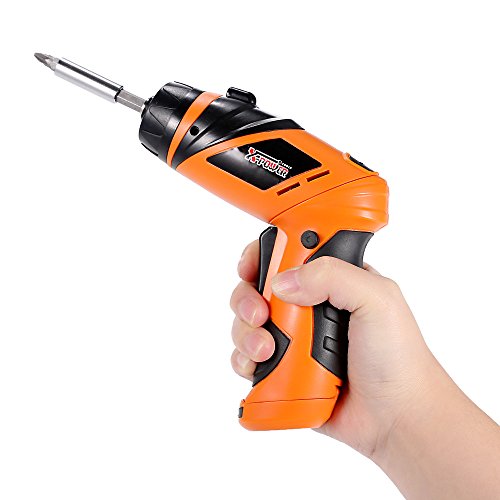 Click Here to See More Images UltimaFio(TM) 8 in 1 6V Cordless Electric Screwdriver Set Repair Tool Kit battery screwdriver with LED Light drill screwdriver multi tool
