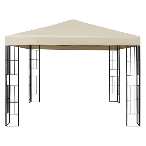 DNNAL Pavillon im Freien, 3X3 M wasserdichtes Garten-Party-Zelt Sonnenschutz für Outdoor-Hochzeit BBQs