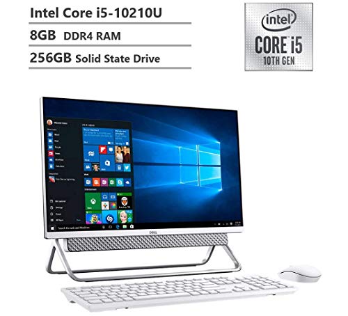 Newest Dell Inspiron 24 5000 All-in-One Desktop 23.8″ FHD IPS Touch Display Intel 10th Core i5-10210U, 8GB RAM, 256GB SSD, HDMI, Multi-Card Reader, Wireless-AC, Bluetooth, Win10