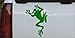 Frog Animals Car Window Wall Laptop Decal Sticker -- Dark Green 3in X 4.3in