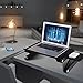 Laptop Stand, Alloyseed Foldable Laptop Table, Height Adjustable Aluminum Laptop Desk for Bed and Sofa, Portable Laptop Bed Tray Table, Including 2 Cooling Fans and Mouse Pad, Macbook Notebook TV Desk