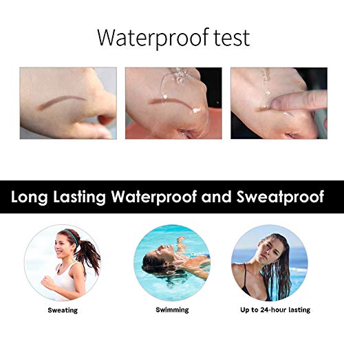 Eyebrow Pen, Long-lasting Waterproof Eyebrow Tattoo Pen, Microblading Eyebrow Pencil with a Micro-Fork Tip Applicator Creates Natural Looking Brows Effortlessly