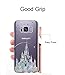 Unov Case Compatible with Galaxy S8 Clear with Design Soft TPU Shock Absorption Slim Embossed Pattern Protective Back Cover (Watercolor Castle)