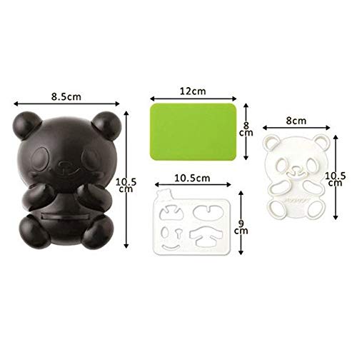 DIY Picnic Kitchen Panda Mold Rice Mold Onigiri Shaper Dry Roasted Seaweed Cutter Set 4 in 1 Bento Accessories - Thumbnail 5
