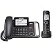 Panasonic 2-Line Corded/Cordless Phone System with 1 Handset - Answering Machine, Link2Cell, 3-Way Conference, Call Block, Long Range DECT 6.0, Bluetooth - KX-TG9581B (Black) primary