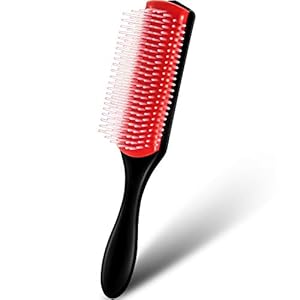 Patelai 9-Row Styling Hairbrush Cushion Brush Nylon Bristle with Anti-static Rubber Pad, Hair Styling Tools for Blow…