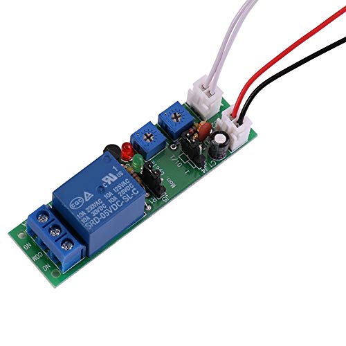 Timer Relay Module Adjustable, Electronic Components Modules Cycle Timer On/Off Switch Delay Module for Testing Circuit (0-24hr/DC5V)
