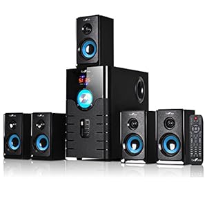 beFree Sound BFS-500 5.1 Channel Surround Sound Bluetooth Speaker System- Blue 41H yD5IYwL
