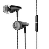 BYZ In-Ear Earbuds Sports Headphones Wired Earphones with Microphone Black