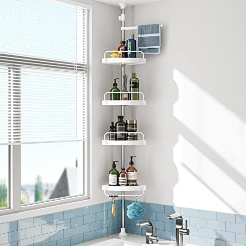 سعر Corner Shower Caddy4 Tier Shower Caddy Tension Pole with Stainless