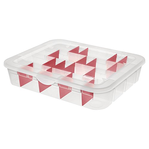 Sterilite Adjustable Holiday Ornament Storage Case