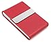 Bussiness Name Card Case/Slim Credit ID Card Holder With Magnetic Shut - Red