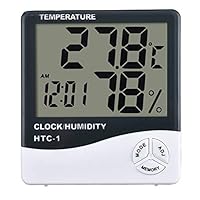 Tiktalk Digital Hygrometer Indoor Thermometer Accurate Humidity Temperature Monitor with Alarm Clock, for Home, Office, Greenhouse