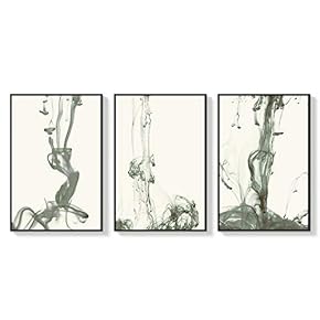 Framed Canvas Wall Art for Living Room, Bedroom Abstract Zen Canvas Prints for Home Decoration Ready to Hanging - 16"x24"x3 Panels