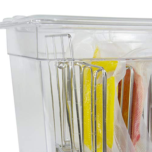 Houseables Sous Vide Container, Polycarbonate Tub, 12 Quart, 14x12x7 Inch, Single, Clear Water