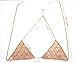 Fine Fashion Boderier Sexy Girls Body Jewelry Gold Triangle Bikini Chain Necklace Metal Underwear Bra (Gold)