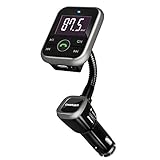 Ecandy Car Bluetooth FM Transmitter LCD Display Wireless Car MP3 Radio Adapter Handsfree Car Kit with USB Charge Music Control for iPhone 6 iPod,Android Smart Cell phone and Other Devices