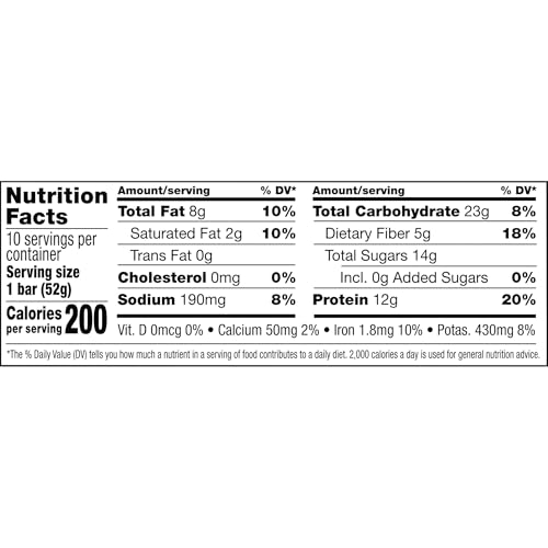 RXBAR PROTEIN BARS, PROTEIN SNACK, SNACK BARS, CHOCOLATE SEA SALT, 18.3OZ BOX (10 COUNT)