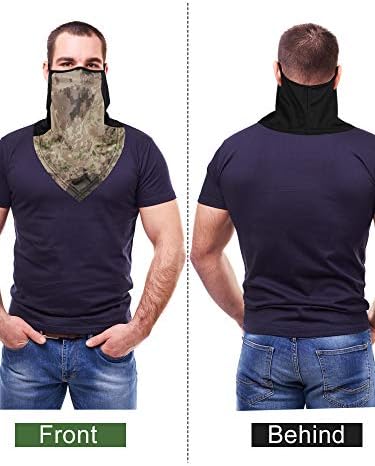 A black multifunctional neck gaiter with a skull face design.