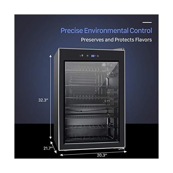 KUPPET-36-Bottle-Wine-Cooler-Counter-Top-Wine-CellarChiller-with-Digital-Temperature-Display-Compressor-Freestanding-Single-Zone-Refrigerator-for-Red-and-White-Wines-Metal-shelf