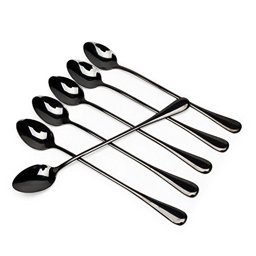 image for Dhrbsx Long-handled ice tea spoon, cocktail stir spoons, stainless ste