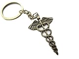 Caduceus Keychain, Medical Caduceus Keychain, Medical Keychain, RN Keychain, Medical Symbol, Medical Caduceus
