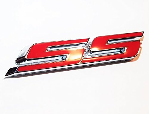 RED SS 55 Grille Side Trunk Emblem Badge for Chevy IMPALA COBALT Camaro