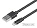 Monoprice Flat Apple MFi Certified Lightning to USB Type-A Charging Cable, 3 Feet, Black - Premium Series