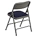 Flash Furniture HERCULES Series Curved Triple Braced & Double Hinged Navy Fabric Metal Folding Chair