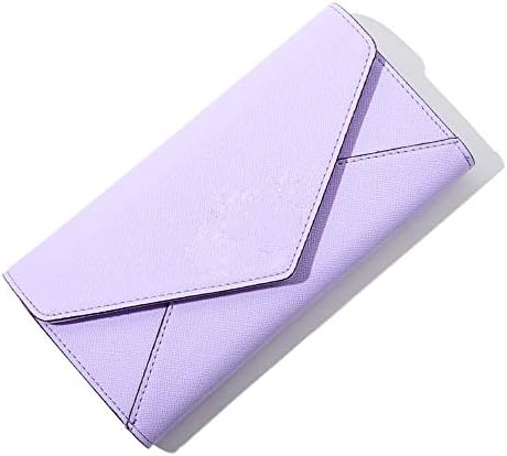 Vnlig Wallet Ladies Long Section Fashion Simple Three Fold Envelope Women's Wallet Clutch Bag (color : PURPLE)