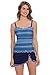 Profile by Gottex Women's Blue Lagoon Underwire Bra Tankini Top (D Cup)