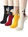 OSABASA Womens Art Patterned Casual Crew Socks 1 or 4 or 5 Pack