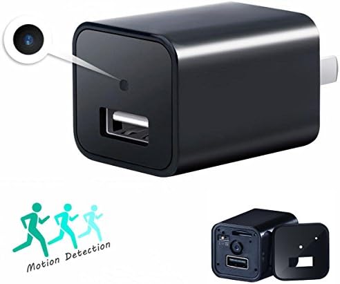 Hidden Cam,Latest 2017 Version USB Wall Charger Nanny Cam Motion Detection Home Security Monitor Camcorder(Not included SD card)
