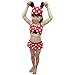 Jastore 3pcs Baby Girls Swimwear Cute Polka Dots Bikini Set Swimsuit
