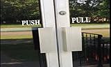 Push Pull signs sticker decal business door 8 inch *E200* vinyl store shop
