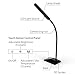 Byyoulike LED Desk Lamp Flexible Gooseneck Table Lamp with Touch Control 5 Brightness Levels Adjustable Night Light Eye-Caring Dimmable Table Light(Black)