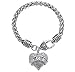 WHC-TECH Bling Crystal Silver Hearts Metal Family Member Bracelets