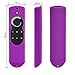 [2 Pack] Anti-Slip and Dust-Proof Silicone Protective Cover Skin for Fire TV with 4K Alexa Voice Remote (2017 Edition) (2nd Gen) / Fire TV Stick Alexa Voice Remote 5.9inch (Purple + Pink)