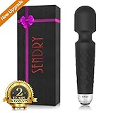 SENDRY Wand Massager - New Upgrade 160 Magic Vibration Modes - Handheld Wireless Waterproof Mute Rechargeable Personal Massager for Neck Shoulder Back Body Relieves Muscle Tension - Best Gift(Black)
