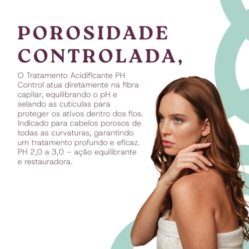 Ápice Máscara Acidificante PH Control | Tratamento Anti-Porosidade com Efeito Teia para Selagem das Cutículas e Hidratação Profunda | 280g