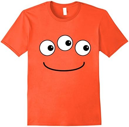 Mens Monster Face Halloween Costume Shirt | Funny Cute Kids Gift XL Orange